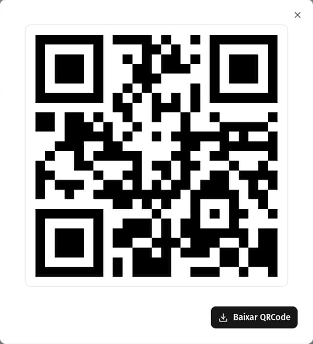 QR Code gerado para o pet